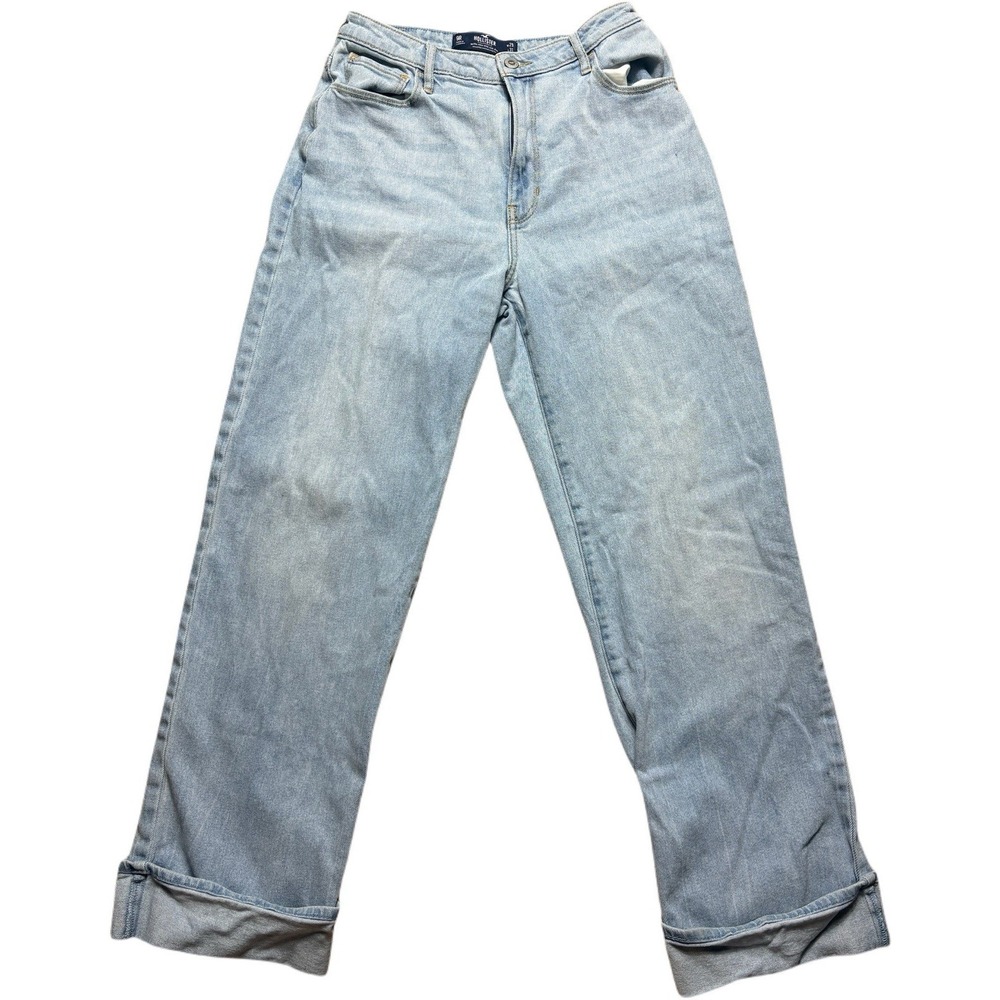 Hollister 9R Woman's Ultra High-Rise Dad Jean Vintage Stretch W29 L31 Cuffed Leg